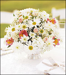 Daisy Joy Wedding Reception Centerpiece