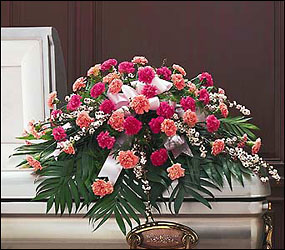 Delicate Pink Casket Spray