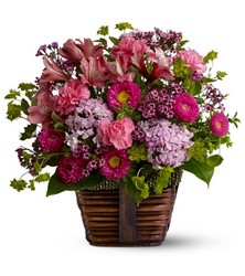 Basket Of Pinks 