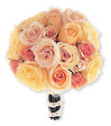Peach and Ivory Clutch Bouquet