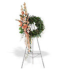 Peach Comfort Standing Wreath