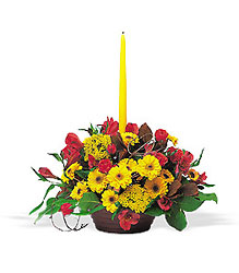 Harvest Centerpiece with Single Taper