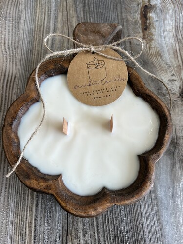 Pumpkin Dough Bowl Candle from Richardson's Flowers in Medford, NJ