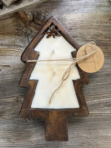 CHRISTMAS DOUGHBOWL CANDLE FROSTED JUNIPER from Richardson's Flowers in Medford, NJ