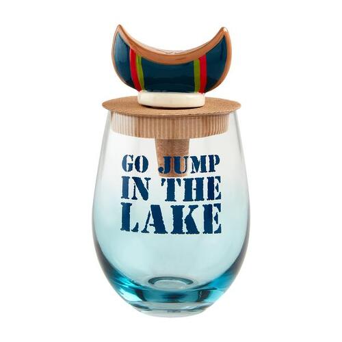 Jump In Lake Wine Glass  from Richardson's Flowers in Medford, NJ