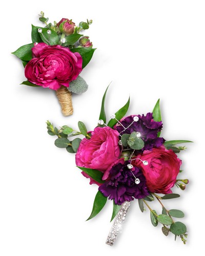 Allure Corsage and Boutonniere Set from Richardson's Flowers in Medford, NJ