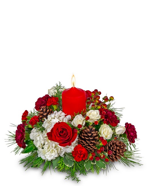 Everwood Holiday Centerpiece from Richardson's Flowers in Medford, NJ