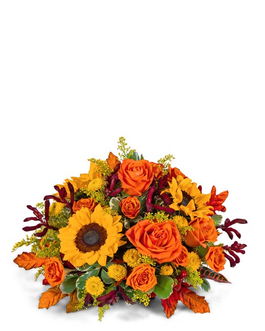 Goldenrod Harvest Centerpiece from Richardson's Flowers in Medford, NJ