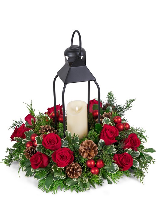 Crimson Evergreen Lantern from Richardson's Flowers in Medford, NJ
