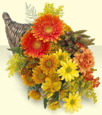 Bountiful Color Cornucopia from Richardson's Flowers in Medford, NJ