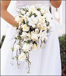 White Cascade Bridal Bouquet from Richardson's Flowers in Medford, NJ