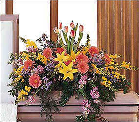 Blooming Glory Casket Spray from Richardson's Flowers in Medford, NJ