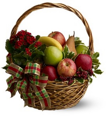 Holiday Fruit Basket from Richardson's Flowers in Medford, NJ