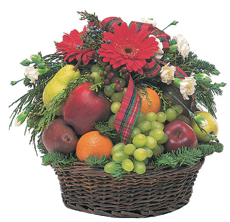 Fruit and Flowers Basket from Richardson's Flowers in Medford, NJ