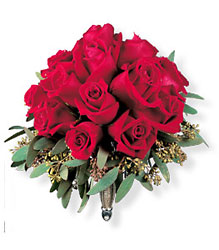 Velvet Red Roses Nosegay from Richardson's Flowers in Medford, NJ
