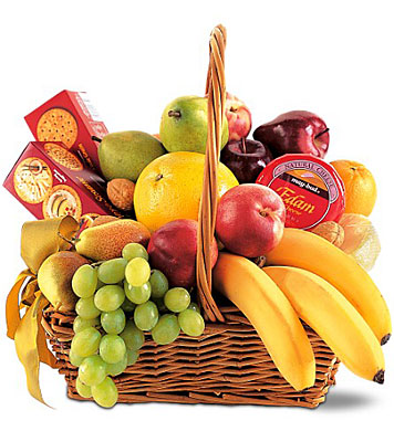 Condolence Fruit Basket from Richardson's Flowers in Medford, NJ