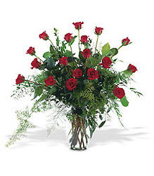 Red Rose Tribute Vase from Richardson's Flowers in Medford, NJ