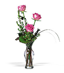 Three Pink Roses from Richardson's Flowers in Medford, NJ