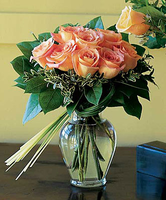 Perfectly Peachy Roses from Richardson's Flowers in Medford, NJ