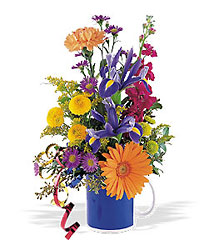 Birthday Flowers in a Mug from Richardson's Flowers in Medford, NJ