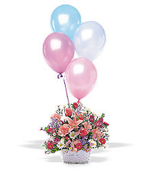Birthday Balloon Basket from Richardson's Flowers in Medford, NJ