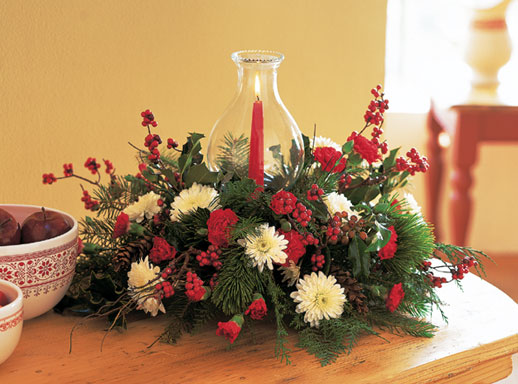 Hurricane Centerpiece from Richardson's Flowers in Medford, NJ